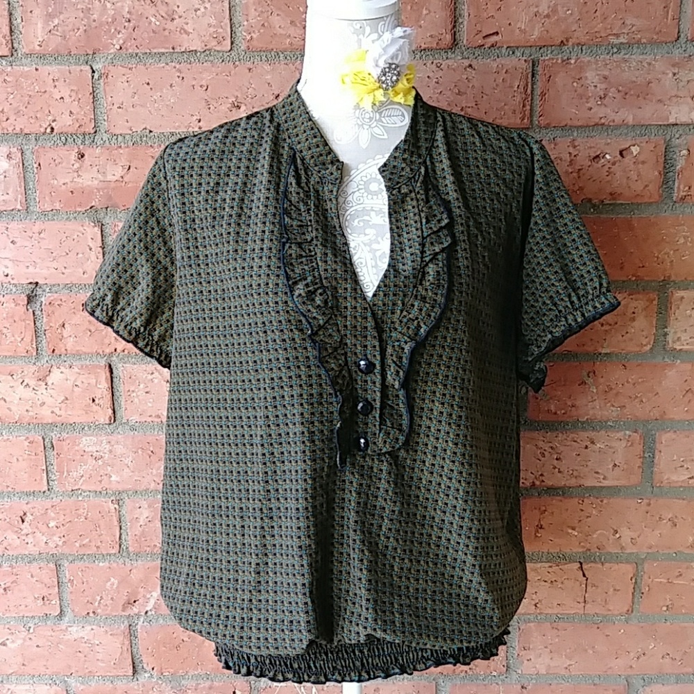 3X Libian Green Dress top